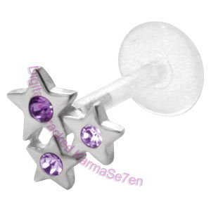 Star Cluster - Lavender  - BioFlex Tragus Stud